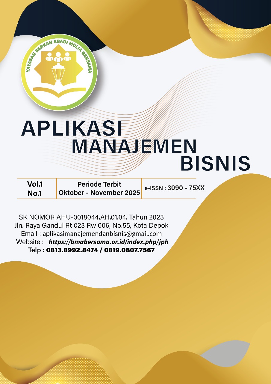 					View Vol. 1 No. 1 (2025): Aplikasi Manajemen Bisnis
				